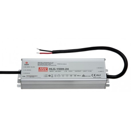 HLG-150H-15 MEANWELL AC-DC Single output LED driver Mix mode (CV+CC) with built-in PFC, Output 15VDC / 10A, ..