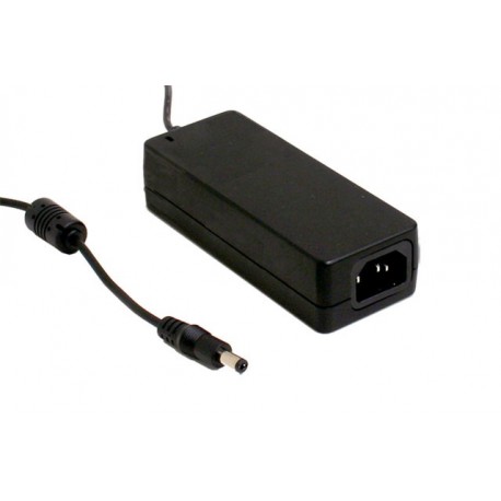 GS60A24-P1J MEANWELL Adaptador tipo secretária, Entrada: 90-264Vca, Saída: 24Vcc. 2,5 A. 60W