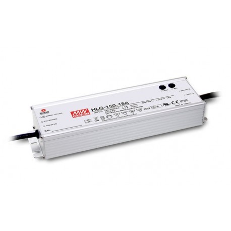 HLG-150H-36A MEANWELL AC-DC Single output LED driver Mix mode (CV+CC) with built-in PFC, Output 36VDC / 4.2A..