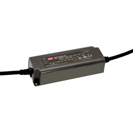 NPF-60D-42 MEANWELL AC-DC Single output LED Constant current (CC) with Active PFC, Output 42VDC / 1.43A, 3 i..