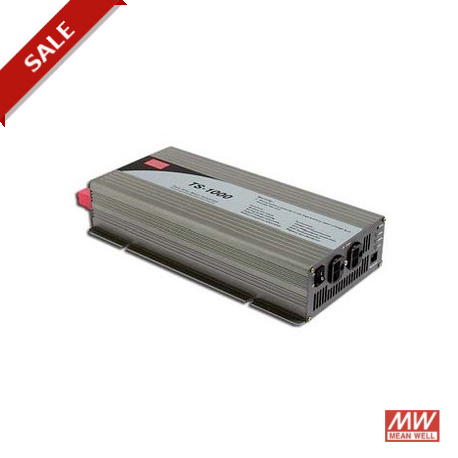 TS-1000-224A MEANWELL True Sine Wave DC-AC Power Inverter, battery 24VDC/50A, Output 230VAC, 1000W, USA AC O..