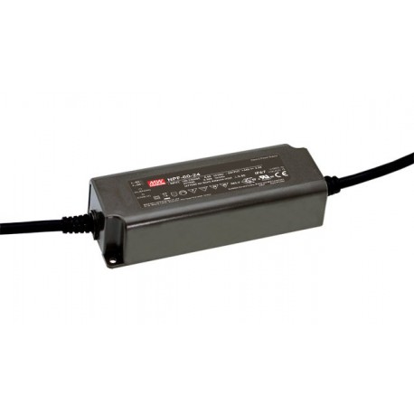 NPF-60-12 MEANWELL LED-Driver AC/DC Einzelausgang mixed-mode (CC+CV) mit aktivem PFC 12VDC / 5A