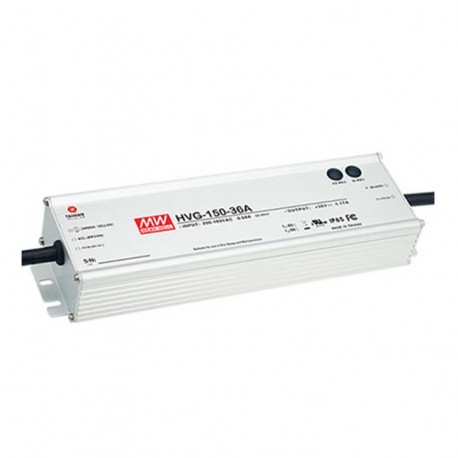 HVG-150-36A MEANWELL Driver LED AC-DC à sortie unique mode mixte (CV+CC), Sortie 19,8-36V / 4.1, 150.1 W. IP..