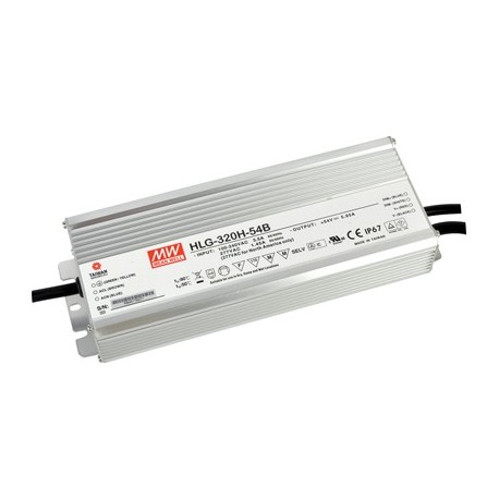 HLG-320H-12B MEANWELL Driver de LED, Entrada: 90-305VCA, Saída: 22A. 264W, Intervalo de Tensão 6-12V, regulá..