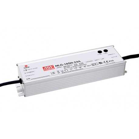 HLG-185H-36A MEANWELL AC-DC Single output LED driver Mix mode (CV+CC) with built-in PFC, Output 36VDC / 5.2A..