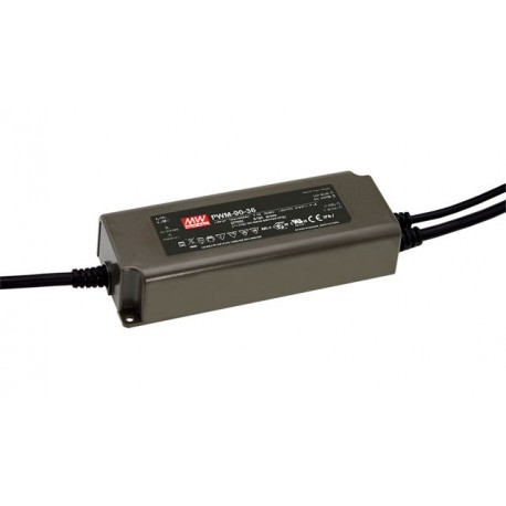 PWM-90-24 MEANWELL AC-DC Single output LED driver Constant Voltage (CV), PWM output for LED strips, Output 2..