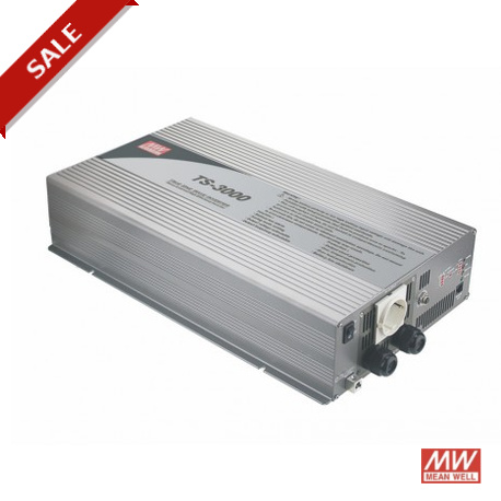 TS-3000-124A MEANWELL True Sine Wave DC-AC Power Inverter, battery 24VDC/150A, Output 110VAC, 3000W, USA AC ..