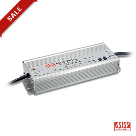 HLG-320H-48C MEANWELL AC-DC Single output LED driver Mix mode (CV+CC) with built-in PFC, Output 48VDC / 6.70..