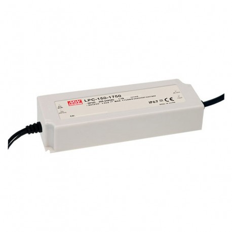 LPC-150-3150 MEANWELL Driver de LED, Entrada: 180-305VCA, Saída: 3,15 A. 151,2 W, Escala de Tensão de 24-48V..