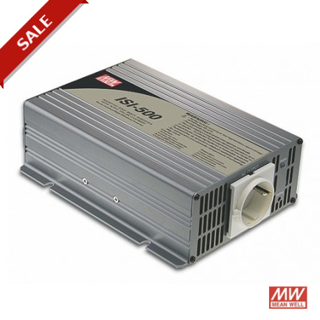 ISI-500-124A MEANWELL Inverter onda sinusoidale DC-AC con caricabatterie solare, Batteria 24 VDC, Uscita 110..