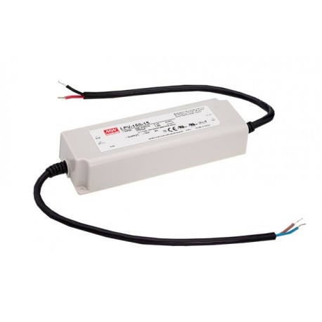 LPV-150-12 MEANWELL Driver LED, Entrada: 180-305VCA, Salida: 12VCC, 10A Potencia: 120W. Caja plástico. IP67