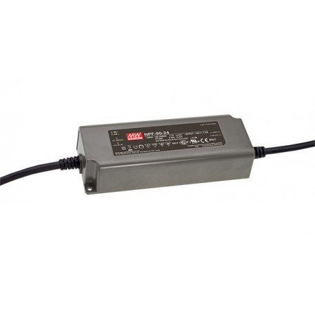 NPF-90-20 MEANWELL AC-DC Single output LED driver with Active PFC, Output 20VDC / 4.5A