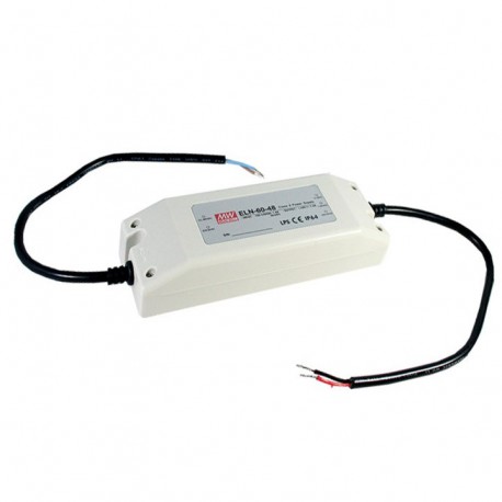 ELN-60-48P MEANWELL AC-DC Single output LED driver Mix mode (CV+CC), Output 48VDC / 1.3A, Dimming with PWM