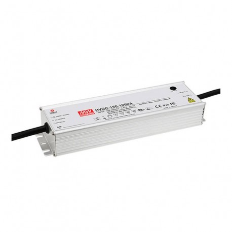 HVGC-150-700D MEANWELL Driver LED, Entrada: 180-528VCA, Salida: 700mA. 150,5W, Rango Tensión 21-215V. IP67. ..