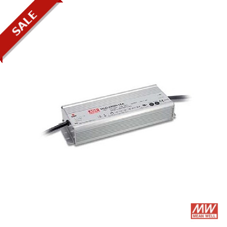 HLG-320H-20D MEANWELL Driver de LED, Entrada: 90-305VCA, Saída: 15A. 300W, Escala de Tensão de 10-20V. IP67...