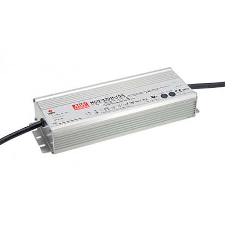 HLG-320H-20A MEANWELL AC-DC Single output LED driver Mix mode (CV+CC) with built-in PFC, Output 20VDC / 15A,..