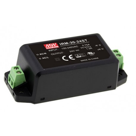 IRM-30-5ST MEANWELL AC-DC Single output Encapsulated power supply, Screw terminal, Input 85-264VAC, Output 5..