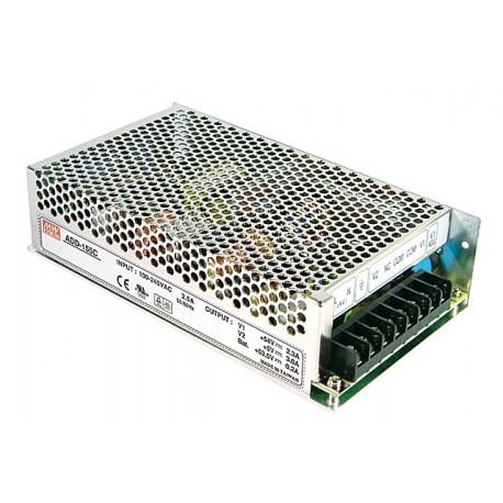 ADD-155B MEANWELL AC-DC Enclosed power supply with UPS function, Output 27.6VDC / 5A +5VDC / 3A +27.1VDC / 0..