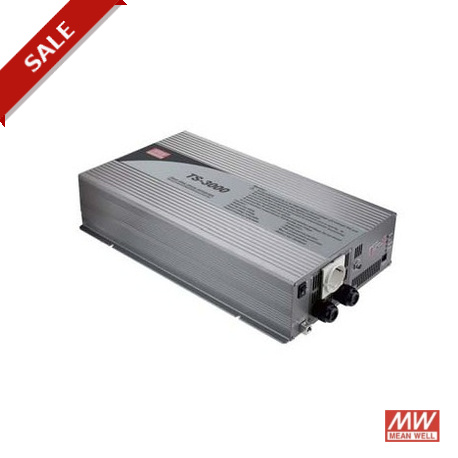 TS-3000-248G MEANWELL Sinuswandler DC/AC mit Akkulader 48 VDC/75A, Ausgang 230VAC, 3000W, AC-ausgang: Klemme