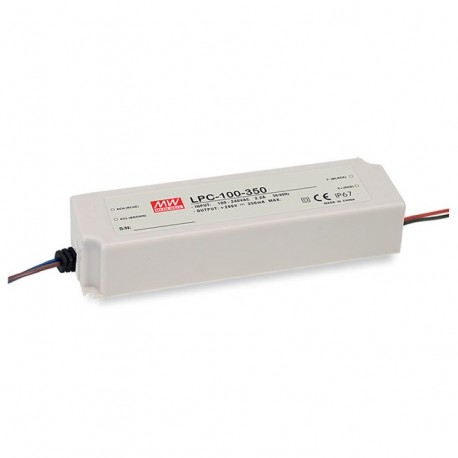 LPC-100-1750 MEANWELL Driver de LED, Entrada: 90-264VCA, Saída: 1750mA. 101,5 W, Intervalo de Tensão 29-58V,..