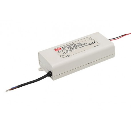 PCD-40-700B MEANWELL AC-DC Single output LED driver Constant Current (CC), Output 0.7A / 34-57VDC, AC phase-..