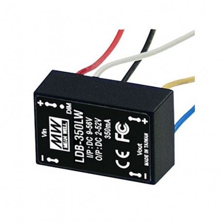 LDB-600LW MEANWELL Driver LED DC-DC Buck-Boost (DC), Ingresso 9-36VDC, Uscita 30VDC / 0.6 A, Built-in PWM e ..