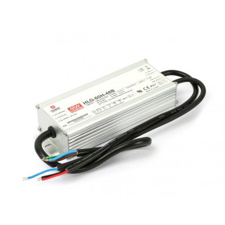 HLG-60H-C700B MEANWELL AC-DC Single output LED driver Constant current (CC) with built-in PFC, Output 129VDC..