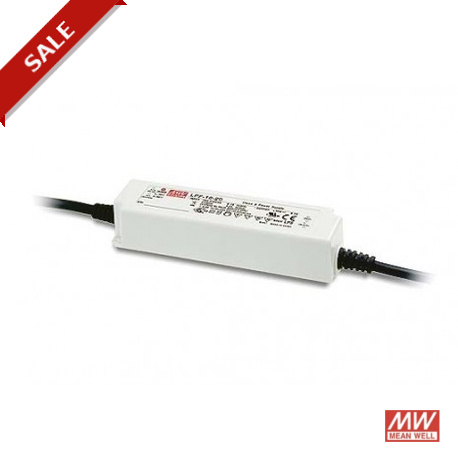 LPF-16D-20P MEANWELL Driver LED AC-DC, uscita singola, in modalità mista (CV+CC), Uscita 20VDC / 0.8 A, cavo..