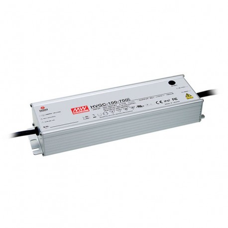 HVGC-100-700B MEANWELL AC-DC Single output LED driver Constant Current (CC) with built-in PFC, Output 0.7A /..