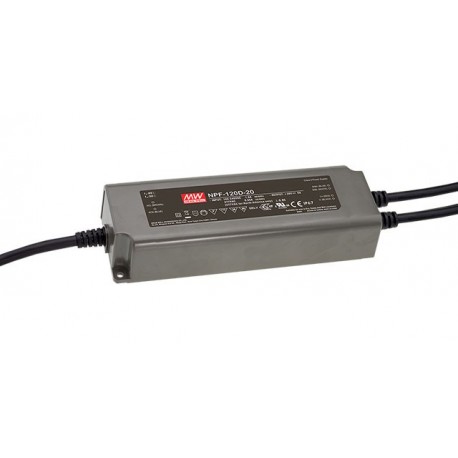 NPF-120D-12 MEANWELL AC-DC Single output LED Constant current (CC) with Active PFC, Output 12VDC / 10A, 3 in..