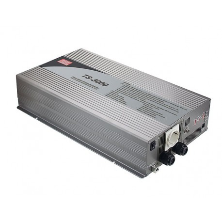 TS-3000-224B MEANWELL Inverter DC-AC onda sinusoidale pura, batteria 24 VDC, Uscita 230VAC, 3000W, Uscita AC..
