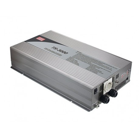 TS-3000-224B MEANWELL True Sine Wave DC-AC Power Inverter, battery 24VDC, Output 230VAC, 3000W, EU AC Output..