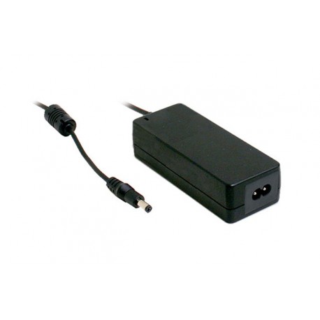 GSM60B24-P1J MEANWELL Adattatore AC-DC tavola, Uscita 24 VDC / 2,5 A, presa IEC320-C8 2 poli, EN60601 2xMOPP