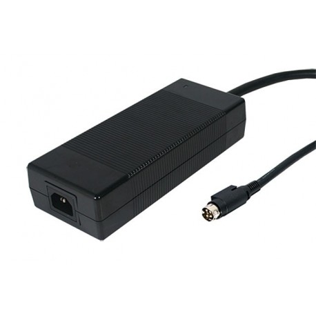 GC220A12-R7B MEANWELL AC-DC Desktop charger, Output 13.6VDC / 13.5A, Output connector 4 pin power din plug