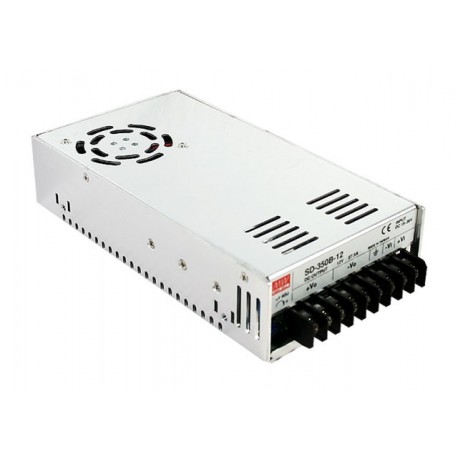 SD-350D-24 MEANWELL DC-DC Enclosed converter, Input 72-144VDC, Output +24VDC / 14,6A, Forced air cooling