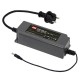 OWA-60E-30 MEANWELL AC/DC-Adapter, feuchtigkeitsfest mit PFC, Eingang 2-polig EU-Stecker, Ausgang 30VDC / 2A..