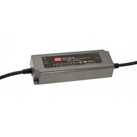 NPF-120-48 MEANWELL AC-DC Single output LED driver mix mode (CC+CV) with Active PFC, Output 48VDC / 2.5A
