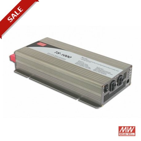 TS-1000-112A MEANWELL True Sine Wave DC-AC Power Inverter, battery 12VDC/100A, Output 110VAC, 1000W, USA AC ..