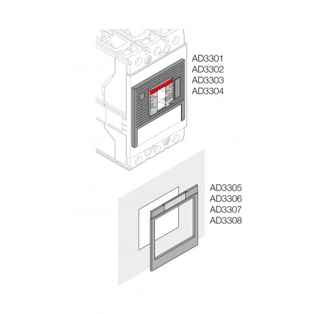 AD3301 ABB Embellecedor para XT1 3P en perfil DIN