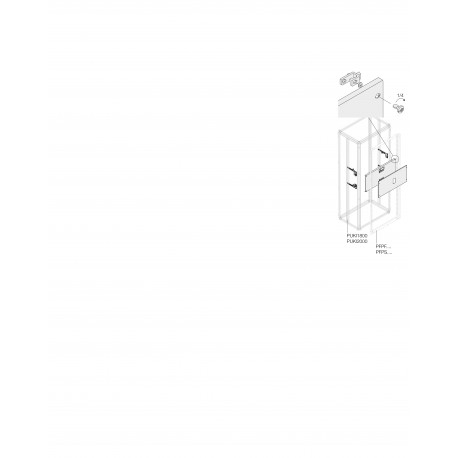 PVBX4401 ABB XT4 KIT 3-4P FIXED VERT.INST. W 400MM