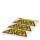 PML-W101 (100X100) 0830435 PHOENIX CONTACT Placa de aviso, hoja, amarillo/negro, rotulado: Rayo con flecha, ..