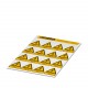 PML-W202 (25X25) 0830437 PHOENIX CONTACT Placa de aviso, Codo, amarillo/negro, rotulado: Rayo con flecha e i..