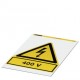 PML-W203 (200X200) 0830444 PHOENIX CONTACT Etiquette d'avertissement, Feuille, jaune, repéré: Symbole éclair..