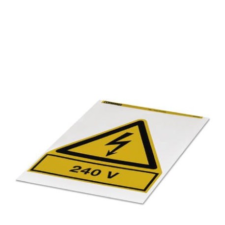 PML-W205 (200X200) 0830450 PHOENIX CONTACT Placa de aviso, Codo, amarillo/negro, rotulado, rotulable con: TH..