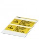 PML-W301 (200X100) 0830464 PHOENIX CONTACT Предупреждающая этикетка, лист, желтый, с надписью: вспышка молни..