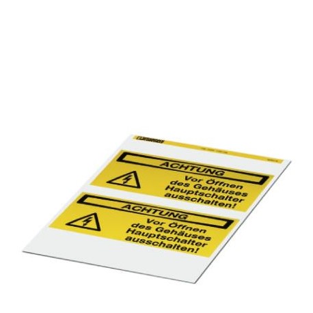 PML-W304 (200X100) 0830476 PHOENIX CONTACT Warning label, Sheet, yellow, labeled: Lightning flash and warnin..