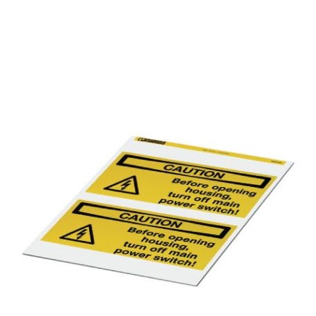 PML-W305 (200X100) 0830480 PHOENIX CONTACT Etiquette d'avertissement, Feuille, jaune, repéré: Symbole éclair..