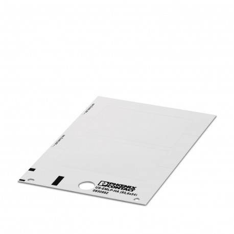 US-EMLP-HA (85,6X54) 0830992 PHOENIX CONTACT Marcador de plástico, Tarjeta, blanco, sin rotular, rotulable c..