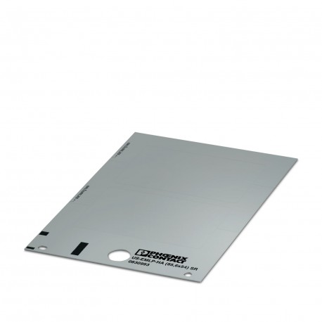 US-EMLP-HA (85,6X54) SR 0830993 PHOENIX CONTACT Marcador de plástico, Tarjeta, plata, sin rotular, rotulable..