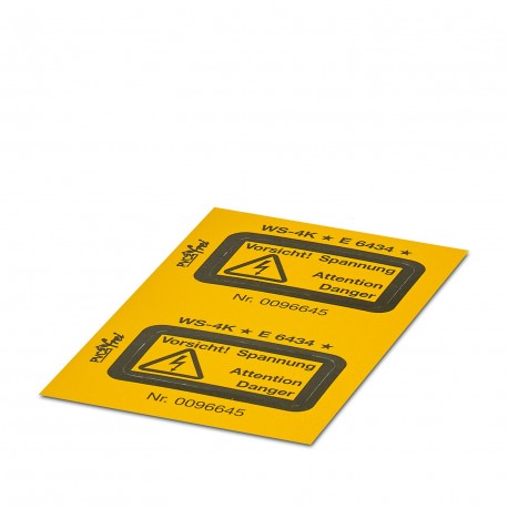WS-4K 1004584 PHOENIX CONTACT Etiquette d'avertissement